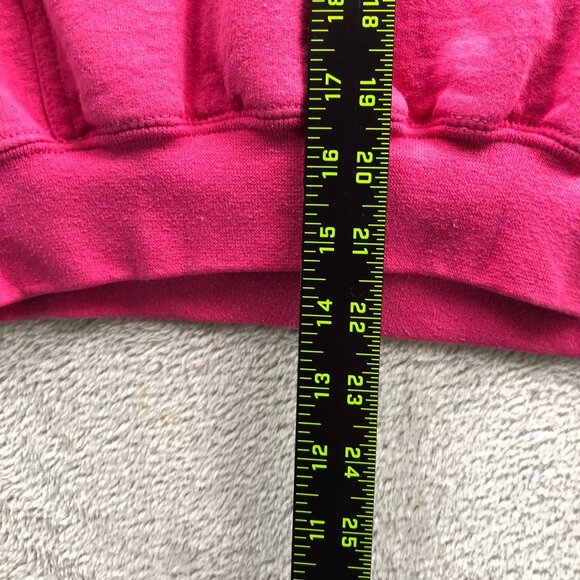 Gildan Womens Hoodie Sweatshirt Small Pullover Graphic Print Pink Drawstring - Picture 5 of 12